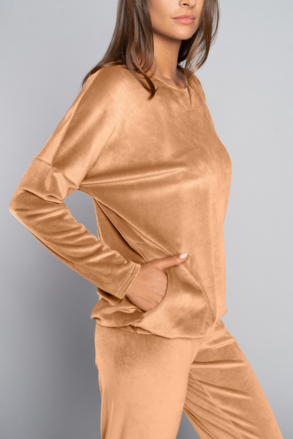 Juga Women's Long Set. ärmel, Länge. italienische Mode Kamelhosen 