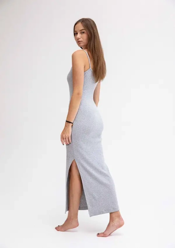 DK-K-P7 DKaren Baumwollkleid – Grau