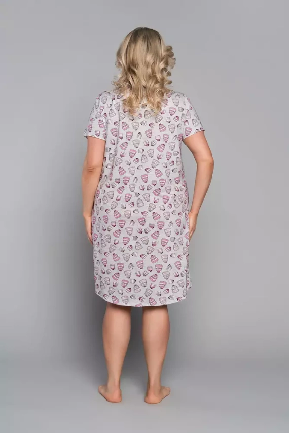 Dolce Damen Kurzarmhemd Italian Fashion - Druck