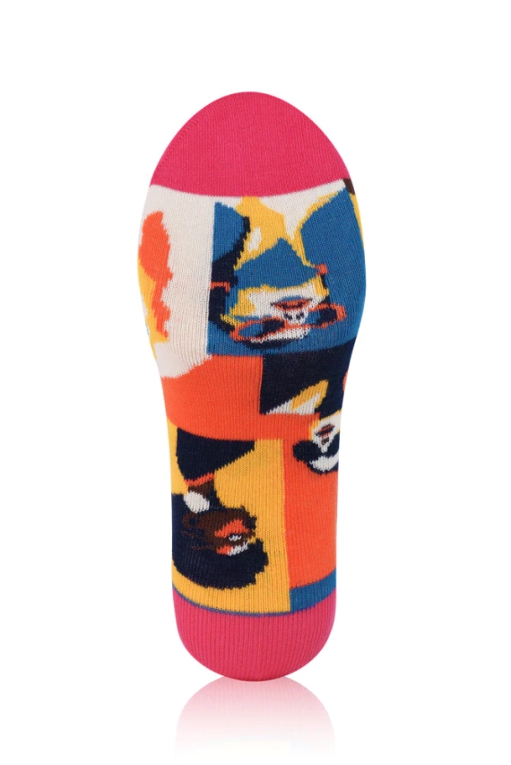 S171D Donna Lange Socken Italienische Mode - rosa