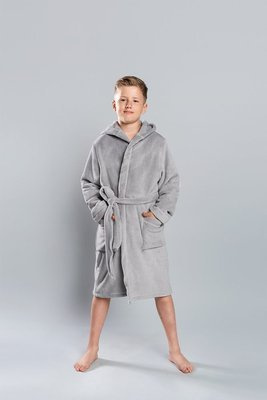Mimas Jungen Bademantel Italian Fashion- grau