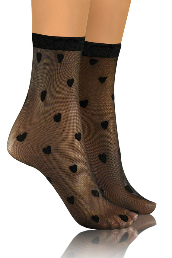 Sesto Senso Damensocken, Muster 04 Herzen