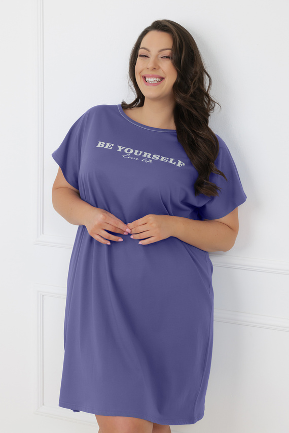 Damen Nachthemd Rima Italian Fashion 100% Baumwolle Kurzarm