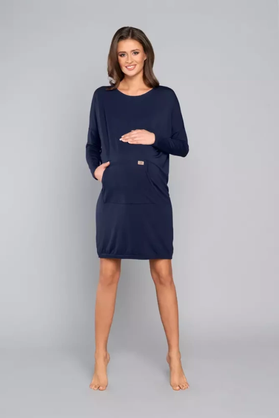 Tirana Damen- und Umstands-Tunika Italienische Mode - navy blau 