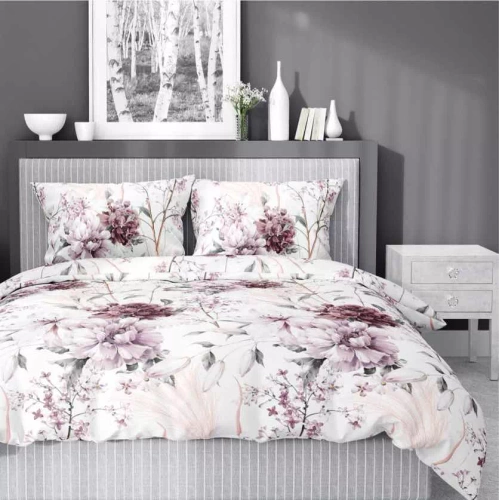 5222 B Puderrosa Satinbettwäsche auf hellem Hintergrund Detexpol