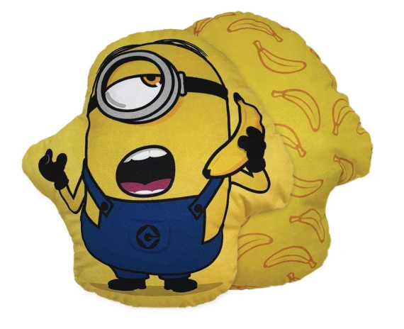 Kissen Minionek Banana Calling JF24 35x33 gelbes Kuscheltier