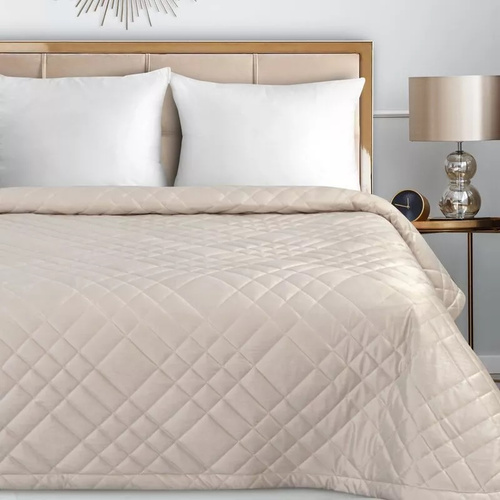 Ria 6 Dekorative Tagesdecke aus Samt, Eurocurtains, Creme