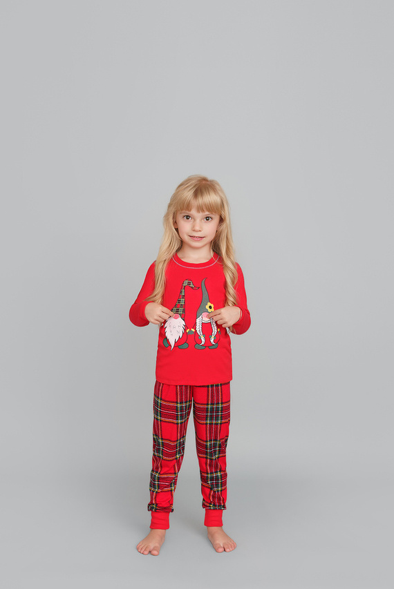 Santa Pyjamas Mädchen Italienische Mode- grün 