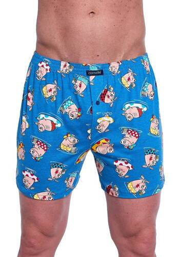 001, 011/170 Klassische Cornette Herren-Boxershorts, blau