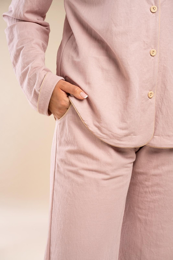 MK42 Blush Hour Belle Reverie Damenpyjama – Rosa, Knöpfe