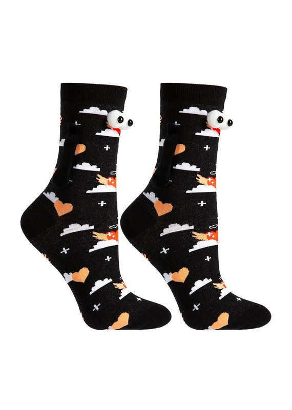 Socken Friends CSLW250-009 Moraj – Symbolische Socken mit 3D-Augen und magnetischen Händchen