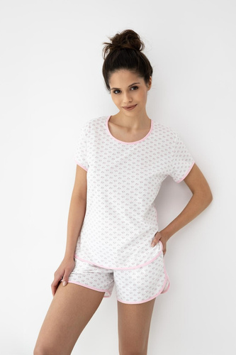 Sensis Jovie Damenpyjama Weiß aus Baumwolle mit Shorts Sommer Set
