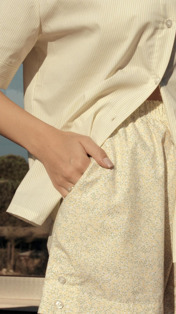 Damenpyjama Sensis Ophelia limette – Sommer Set, 100% Baumwolle