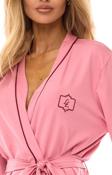 2504 L&L Damenbademantel – rosa