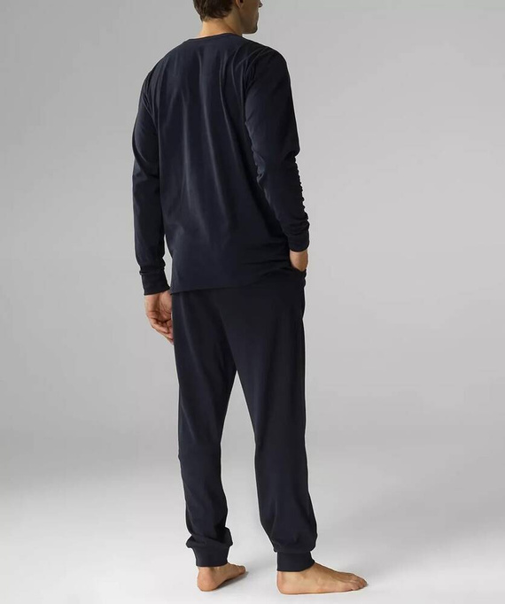 NMP-378 Herren-Langarmpyjama, Atlantik-Marineblau