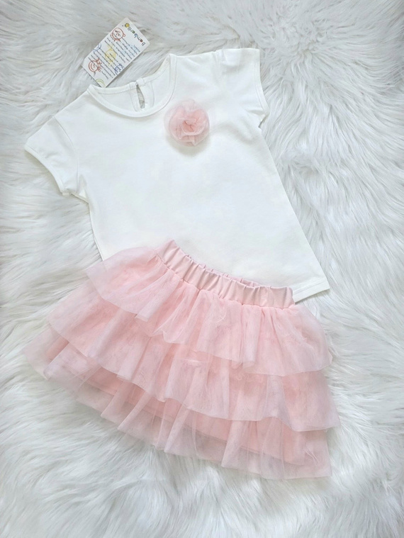 Tüllrock Mädchen Bambarillo leicht elegant bequem für Alltag pink