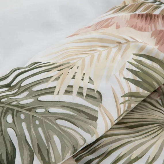 Frühling 29 Blumen Satinbettwäsche Eurovorhänge weiß/grün