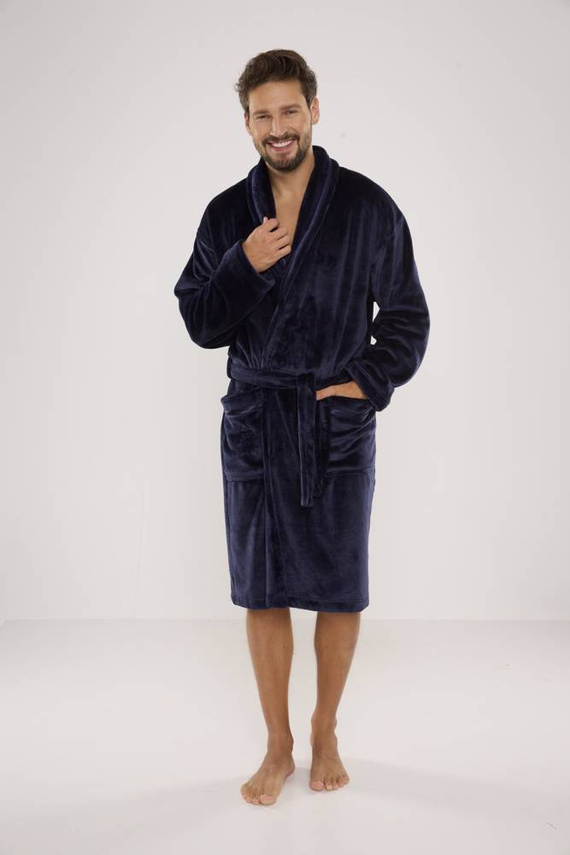 716 Rafael Herren Bademantel De lafense - marineblau