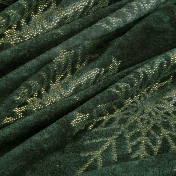 Eurofirany Weihnachtsdecke grün – weicher Mikrofaser-Überwurf, 240 g/m²