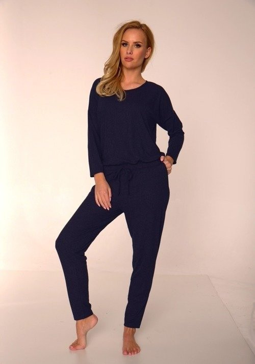 305 Paula Damen-Pyjama-Anzug - marineblau