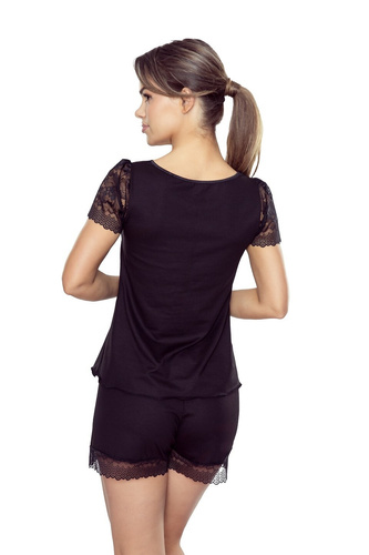 Beverly First Lady Eldar Damen-Pyjama – Schwarz