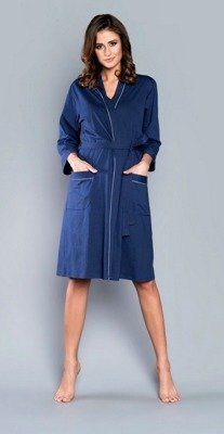 Megan Damen Bademantel Italian Fashion - navy blau