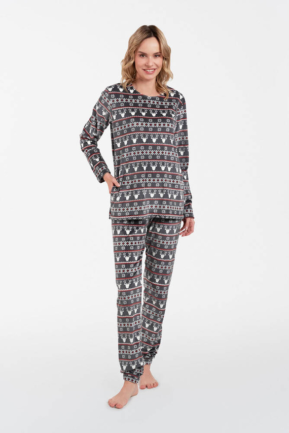 Island Fleece Damen Set Italian Fashion - Graphitdruck