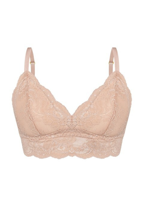 Kaja 02 Soft-BH ohne Bügel, rosa Mefemi – Spitze, weich, bequem, mit dekorativer Schleife