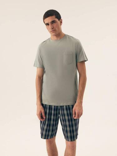 42617 Dexter Premium Herren-Pyjama Henderson – oliv