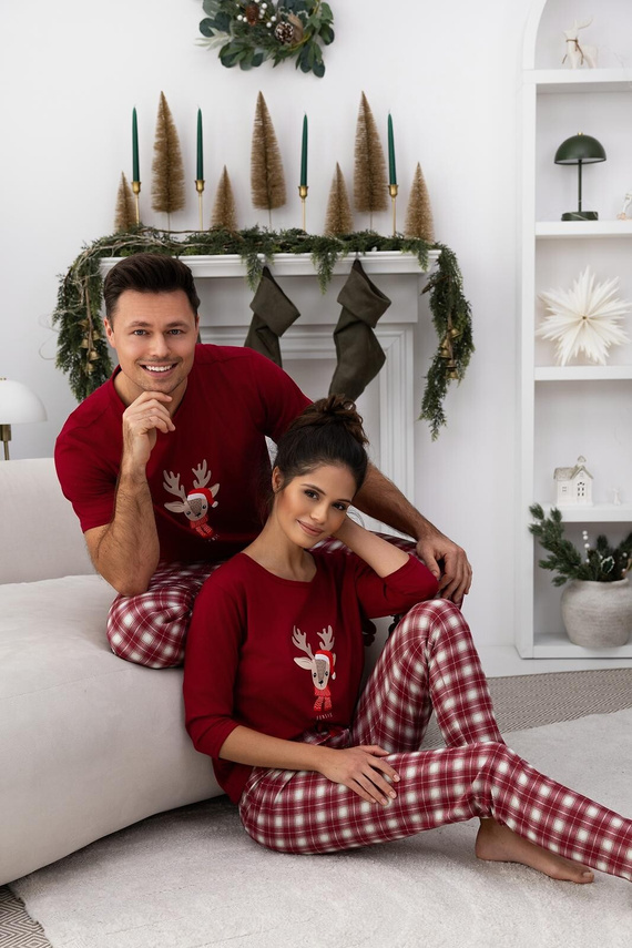 Jack Pajamas Sensis – Herrenpyjama aus Baumwolle mit kariertem T-Shirt und Hose