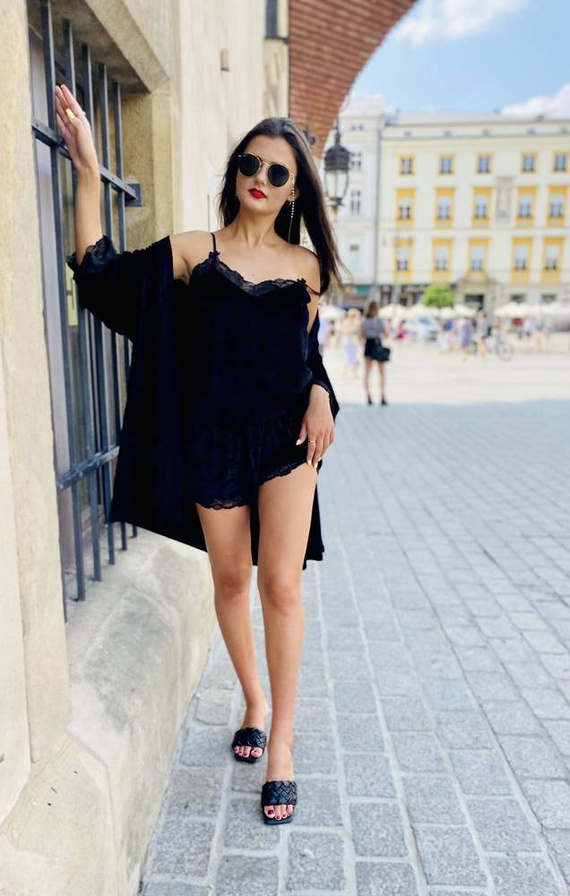 613 Milagros Damen-Schlafanzug Forex - schwarz