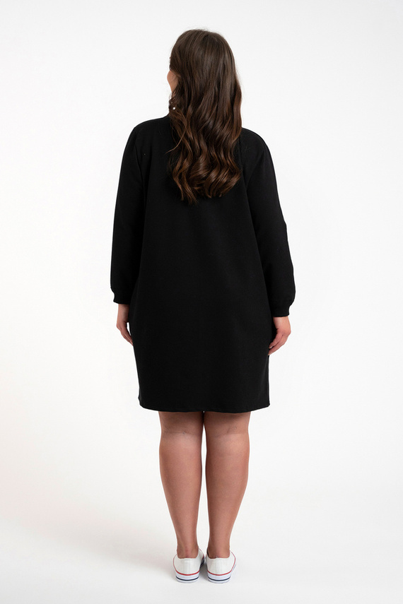 Malmo Damen Langarm-Tunika Italian Fashion - schwarz