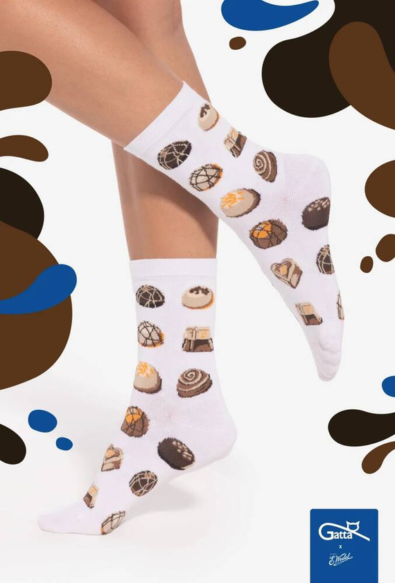 U04.WED Wedel Gatta Unisex-Socken – bianco 01/01