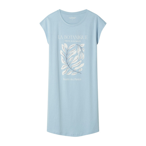 Damen-Nachtkleid 45183 Estes, 100% Baumwolle, Kurzarm, Rundhalsausschnitt, Lockerer Schnitt