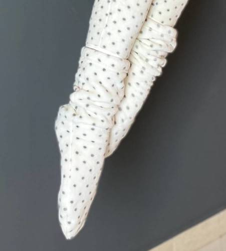 553/554 Wellsoft Smooth Schlafsocken De Lafense - ecru klein gepunktet