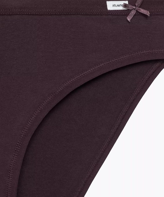 Höschen 3CLP-002 Sport Atlantic – Baumwolle, klassischer Schnitt, 3 Stück in einer Box beige/wein/lila