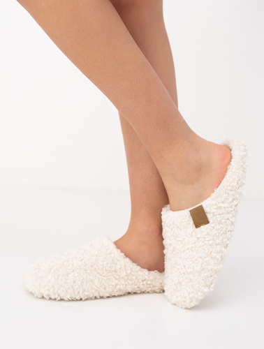 Sensis Nomi Damenhausschuhe mit Lammfell, Velours und Gummisohle
