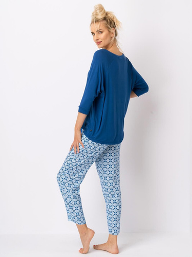 LNS 721 Key Viskose-Pyjama für Damen – Blau