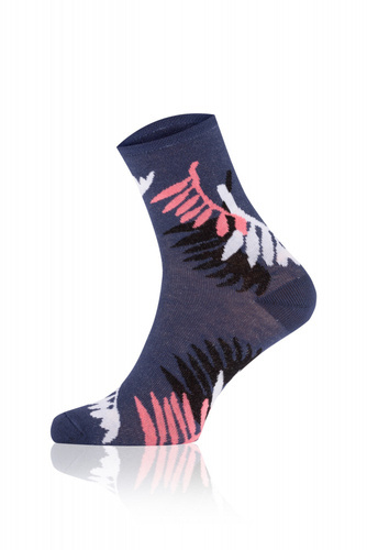 S144D Aloe Lange Socken Italienische Mode - navy/rosa/weiß