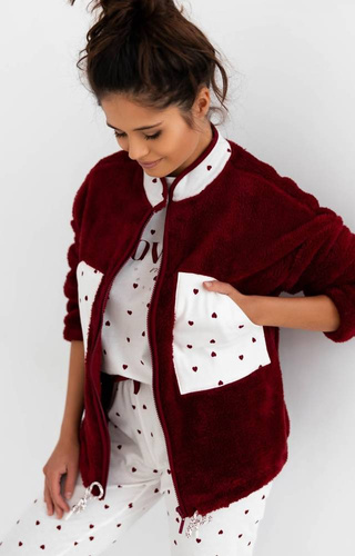 Simonette Sensis Damen Sweatshirt - weiß burgund