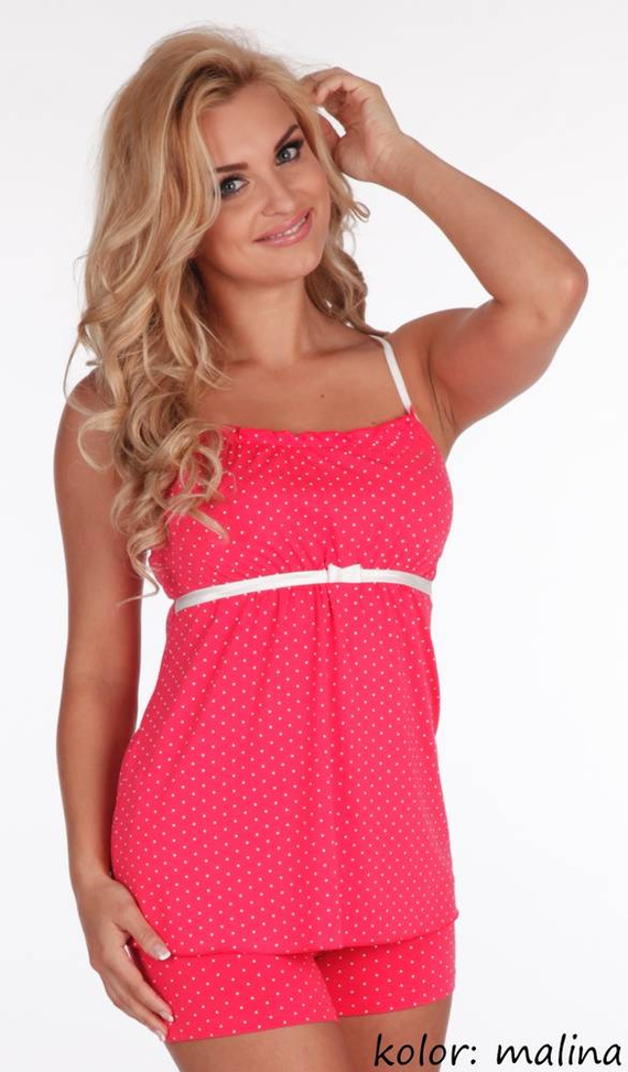 915 Dots Forex Damen Schlafanzug - Himbeere