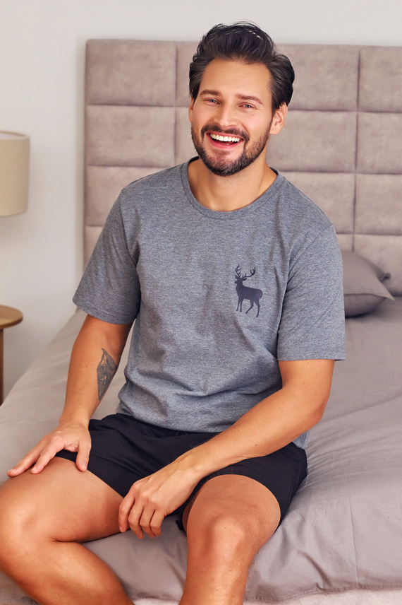 7235 Doctor Nap Herren-Pyjama – Dunkelgrau