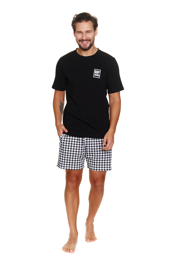 7214 Doctor Nap Herren-Pyjama – schwarz