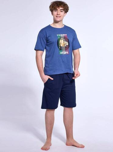 500/49 Scooter Boy Pyjama Cornette blau