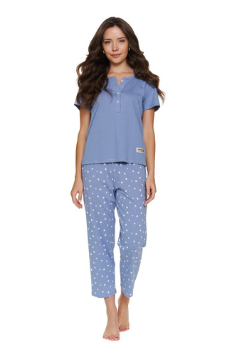 Doctor Nap 7267 Damen Still-Pyjama aus Baumwolle 7/8 Stardust