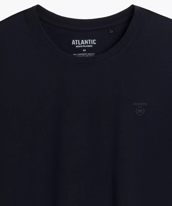 Atlantic NMP-404 Herren-Pyjama 100% Baumwolle Lange Hose kariert Navy