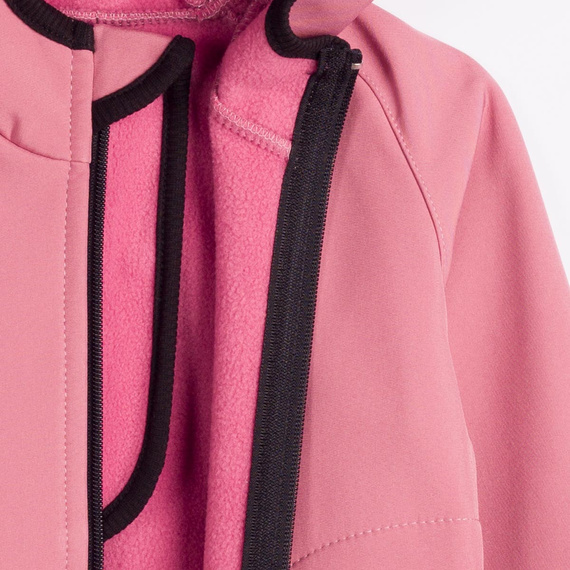 229001 Nicol Softshelljacke für Mädchen mit Kapuze, Fleece, Reflektoren