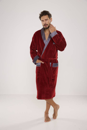 773 Bonjour forex Bademantel für Herren - kastanienbraun