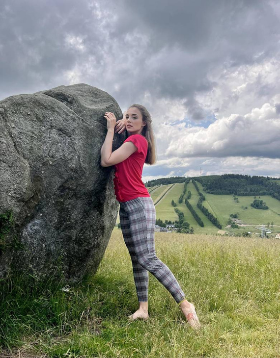 360 Checkered Forex Pyjamahose - grau