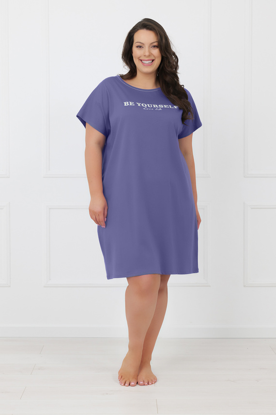 Damen Nachthemd Rima Italian Fashion 100% Baumwolle Kurzarm